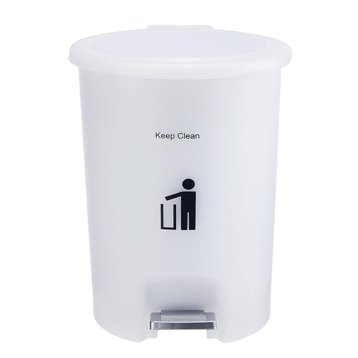 AMPLIN 7L Round Pedal Dustbin with Soft-Close Lid And Foot Pedal | Trash Can/Dustbin For Home, Kitchen, Bathroom, Office And Washroom With Lid And bucket | Pack of 1