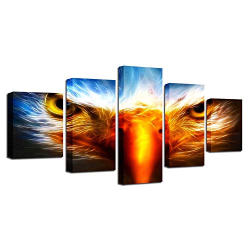 Idée cadeau moderne : impression sur toile Oeil de faucon 5 pièces