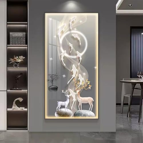 Décoration murale LED 3D 60x120cm pour hall d'entrée et couloir moderne