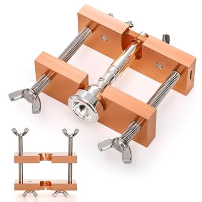Noamus Trumpet Mouthpiece Puller Tool, Adjustable Rose Gold Mouthpiece Remover, Professional Aluminium Trombone Horn Repair Tools for Brass Wind Instruments Trombone Horn Care
