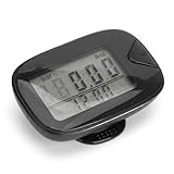 Contapassi Da Tasca, Pedometro Digitale Multifunzionale Leggero Con Display Grande, Memoria 7 Giorni - Alta Precisione, Misura Calorie E Distanza, Perfetto Per Donna E Uomo (Nera)