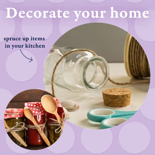 Becraftee Jute Twine - Hemp Twine String, Twine For Crafts, Jute Rope | Heavy Duty, Durable, Industrial Packing Materials, Gift Wrapping, Home Decor, Gardening | 2 Pack, 656 Feet Long, 2Mm Thick #TOP5