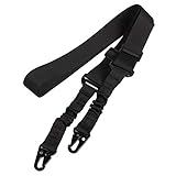 DESERTHAWK TACTICAL Waffengurt Gewehrgurt multifunktional Taktischer Bungee Sling 1 und 2 Punkt (2 Punkt Schwarz)
