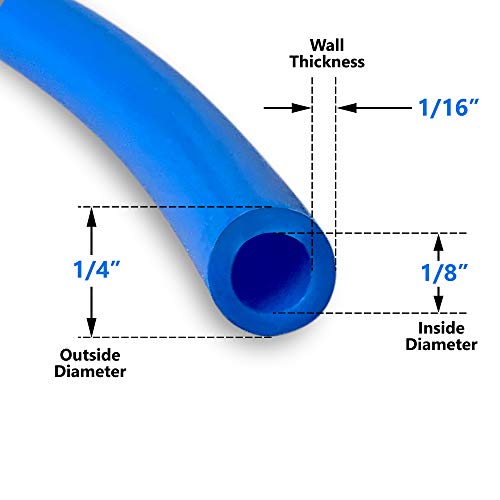 Food Grade 1/4 Inch Plastic Tubing For Ro Water Filter System, Aquariums, Refrigerators, Ect; Bpa Free; Made From Fda Compliant Materials And Meets Nsf Standards And Regulations (50 Feet, Blue) #TOP2