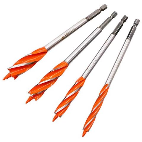 Wood Working Auger Drill Bit 19mm Hex Shank Bore Hole Twist Drill Bit Groove Stubby Wood Bit Set - 19MM Cover