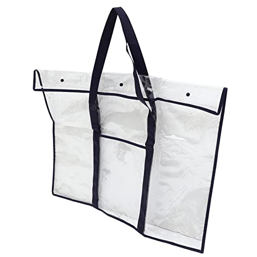 Ciieeo Transparent Storage Bag Clear Storage Tote Art Portfolio Case 18 x 24 Foam Board 30x40 Clear Tote Bags Portable Whiteboard Portable Tool Kit Clear Bag Artist Tool Holder Paper Bag