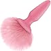 Bunny Tails Pink Silicone Butt Plug