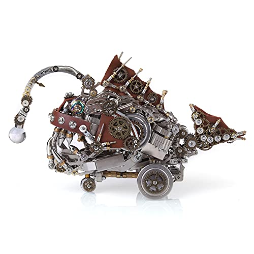 Puzzle 3D metalu, zestaw samodzielnego montażu żabnicy, rozkładana układanka 3D stali nierdzewnej dorosłych, zabawka edukacyjna, ozdoba biurko łamigłówką – 1064 elementy