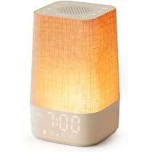 10-60 Mins Simulate Sunrise Alarm Clock Gentle Wake Up Light Adjustable Brightness, 30-Level Volume, Bright & Loud Enough for Heavy Sleepers - White Noise Machine with 30 Soothing Sounds, Ease of Use