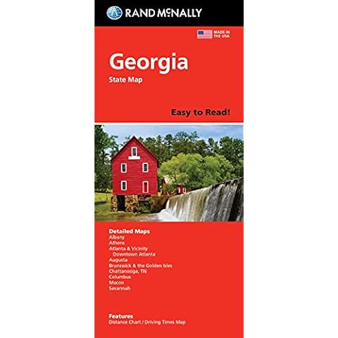 Rand McNally Easy To Read Folded Map: Georgia State Map Cover