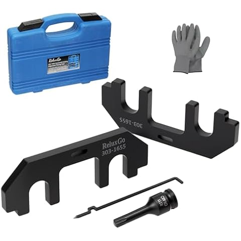 ReluxGo 303-1655 Camshaft Holding Tool Kit, Compatible with Ford 3.5L EcoBoost Upgraded GT F-150 Expedition Lincoln Navigator, with Cylinder Head Screw Removal Socket Cover