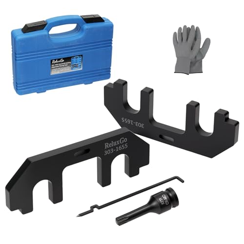 ReluxGo 303-1655 Camshaft Holding Tool Kit, Compatible with Ford 3.5L EcoBoost Upgraded GT F-150 Expedition Lincoln Navigator, with Cylinder Head Screw Removal Socket - Best Camshaft holding tool kit