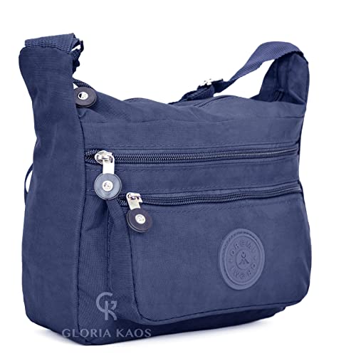 Gloria Kaos Bolso bolso mujer bandolera ajustable tejido multitasche Art.41543, azul