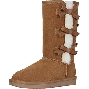 Koolaburra by UGG unisex child Victoria Tall Fashion Boot, Chestnut, 4 Big Kid US