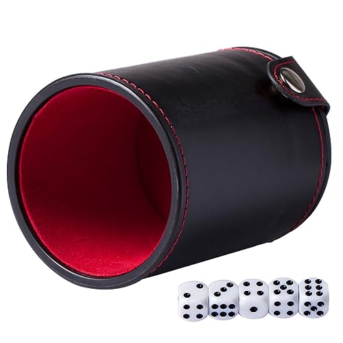FOYTOKI 1 Set Tazze per PU con Copertura Doppio Contenitore Pratico per Giochi da Tavolo e Intrattenimento Club Include Tazza e Colorati