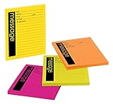 Post-it Super Sticky Notes, Telephone Message, 4x5 in, 4 Pads, 2X the Sticking Power,Energy Boost Collection, Lined (7679-4-SS)