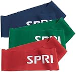 SPRI Bold Bandes de boucles 3-Pack - Kit de bande de résistance, 3 Niveaux de résistance - Bandes d'exercice pour l'entraînement de la force, la flexibilité, & Composition du corps - Outil polyvalent de conditionnement physique - Léger, moyen, lourd