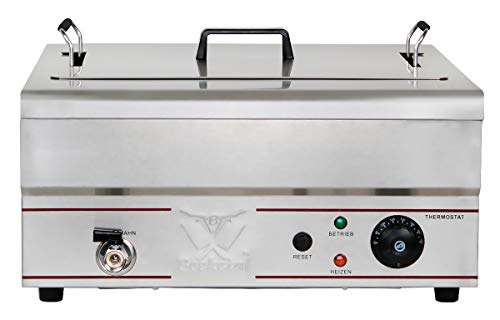 Beeketal 'BWF-181' Profi Gastronomie Kaltzonen Fritteuse/Fettbackgerät (18l Volumen für max. 13l Öl) Edelstahl Gastro Imbiss Friteuse mit Doppelheizspirale und Fettablaufhahn - 400V Starkstrom – Bild 3