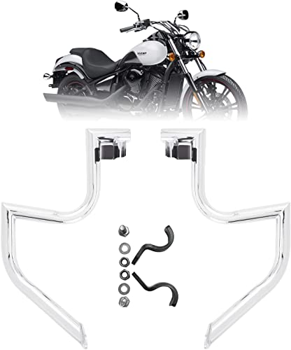 Kinglemc Engine Guard Highway Crash Bar for Kawasaki Vulcan 900 VN900 Classic Custom 2006-2024 (Ordinary Style, Chrome)