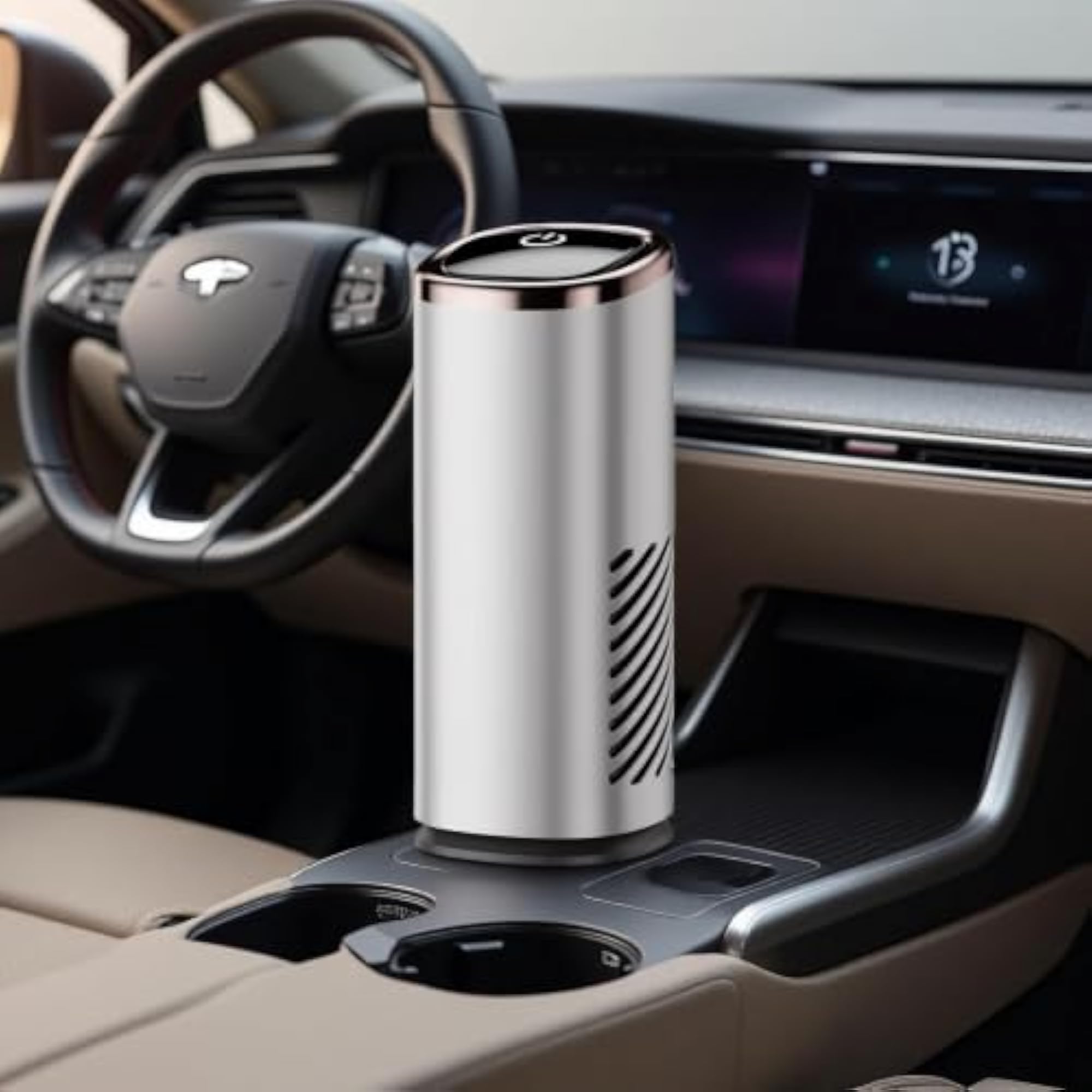 Portable Car Air Purifier with HEPA Filter & USB Charging