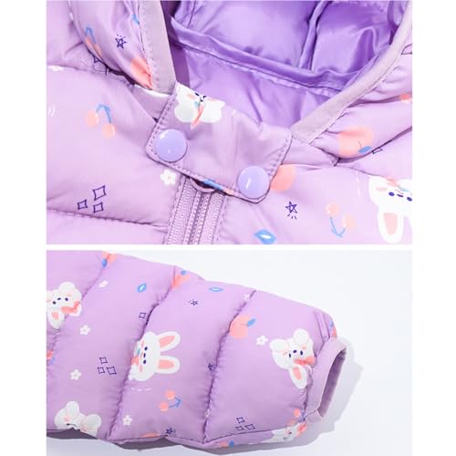AIWUHE Baby Winter Hooded Down Jacket Boys Girls Light Warm Puffer Coats Toddler Bear Ears Zipper Up Down Coats Outwear 6M-4T3