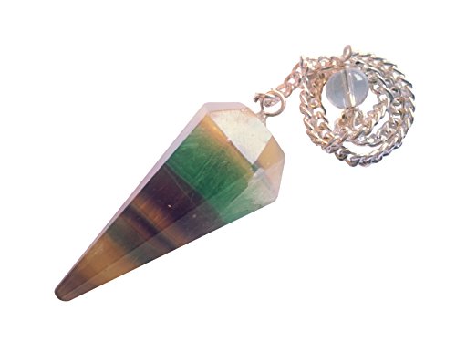 Chabottakra Gemstone Pendulum Amethyst Rock Crystal Aventurine etc. (Multi Fluorite)