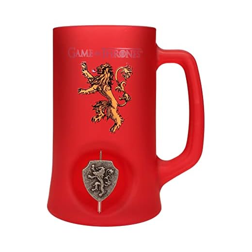 SD TOYS Roja Lannister Logo Jarra Emblema Giratorio 3D Game of Thrones, 1 Unidad (Paquete de 1)