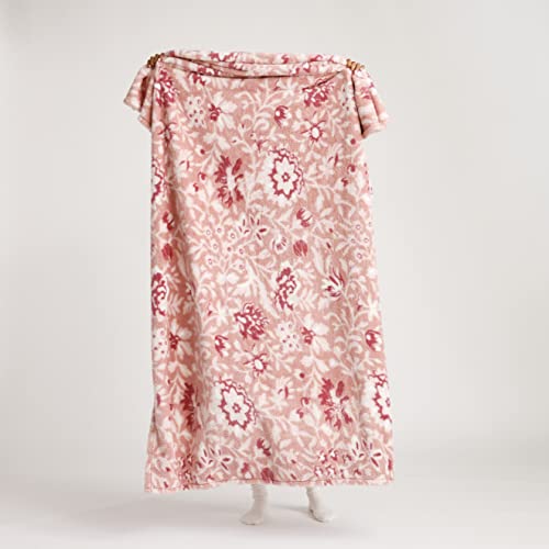 Vera Bradley Women's Fleece Plush Shimmer Throw Blanket, Frosted Lace Pink, 80 X 50 #TOP3