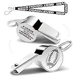 Whistles With Lanyard, Coach Whistle, Football Gifts, Football Gifts for Coach Gifts for Men Women Teacher Thank You Cheer Coach Gift ?A Coach Teaches Motivates Inspires to Achieve the Impossible