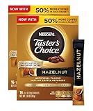 Nescafé, Taster's Choice, Instant Coffee Beverage, Hazelnut, 16 Packets, 0.1 oz (3 g) Each - 2pc