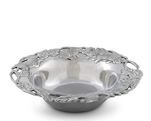 Arthur Court Designs Aluminum Metal Centerpiece Easter Bunny Bowl 13 Inch Diameter X 3 Inch Tall #TOP4