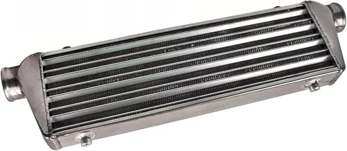 Universal Intercooler, 27''x7''x2.5" Front Mount Intercooler 2.5'' Inlet & Outlet Universal Aluminum Turbo Intercooler with for for All Cars Turbo Charger System (27"x7"x4" 3")