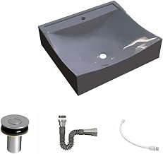 Kit Cuba Q440 C/Válvula Click 1''B (2,6cm) + Sifão Cromado + Flexível Cinza