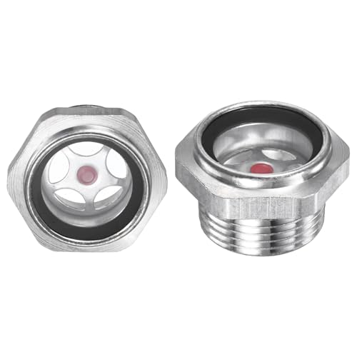 M METERXITY Lot de 2 Voyants d'Huile pour Compresseur d'Air 3/4" Npt