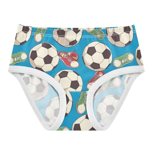 Wusikd Soccer Girls' Underwear Cotton Balls Shoes Girls Briefs Soft Toddler Underwear 2T