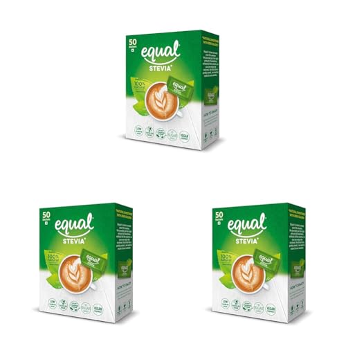 Image of Equal Stevia Natural Sweetener, Sugar Free, 50 Sachet (Pack of 3)