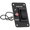 Five Oceans Rocker Boat Anchor Windlass Switch, Controlling Up/Down Function of Boat Anchor Windlasses, Waterproof, 12 Volts, SPDT 3-Terminal Switch, Stainless Steel Plate - FO3739