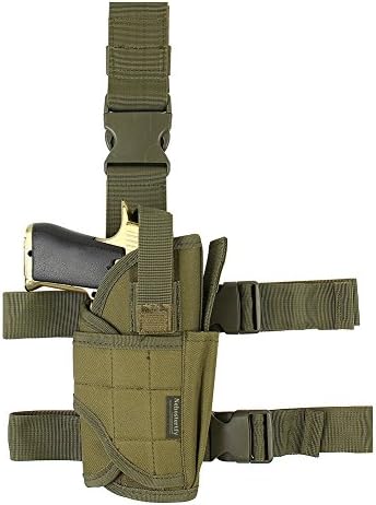 Nehostertfy Adjustable Drop Leg Holster, Right Handed Tactical Thigh Pistol Gun Holster Leg Harness (XL)