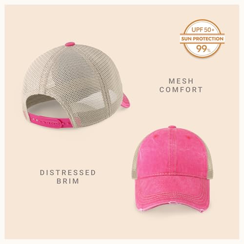 Image of ChoKoLids Vintage Distressed Trucker Hat Adjustable Back Unisex Headwear