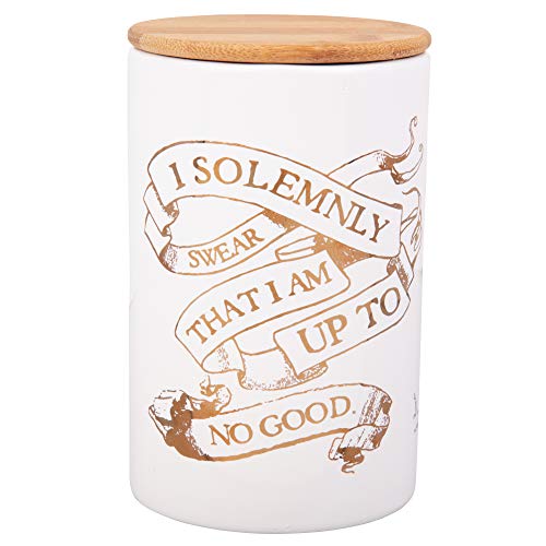Harry Potter Marauder's Map Porcelain 3 Piece Canister Set - Three Sizes With Gold Marauders Map Design #TOP4