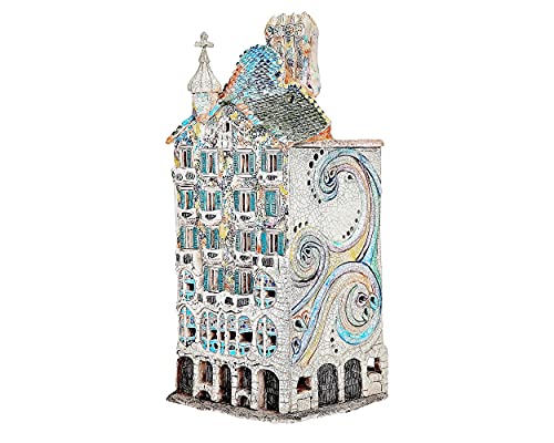 Midene Ceramic Art Tealight Candle Holder Room Decoration Handcrafted Collectible Miniature Light House Casa Batllo By Antoni Gaudí In Barcellona, Spain E250N* #TOP30