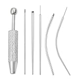 Pomoflexi Herramienta de Bola Cónica para Piercings - Parte Trasera para Aplicador de Pendientes, para Cambiar Joyas, Kit de Piercing Corporal para Oreja y Labio
