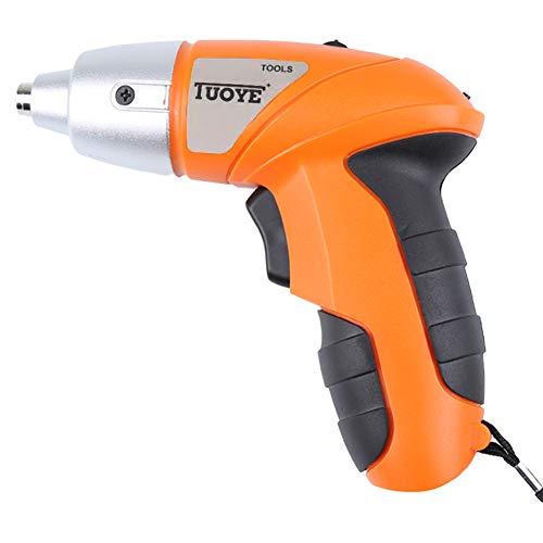 Electric Screwdriver Cordless Screwdriver Rechargeable with Light,3.6V 1300mAh Li-ion Dual LED, Palm-Sized, 10 Pcs Various Bits, Power Indicator, USB Charging with Cable