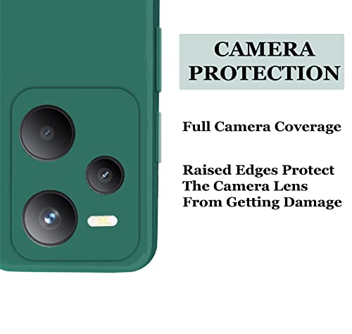 Image of A rtistque Liquid Silicone Back Cover Case for Realme C35 / Realme Narzo 50A Prime Matte Shockproof TPU Soft Flexible with Camera Protection - Green