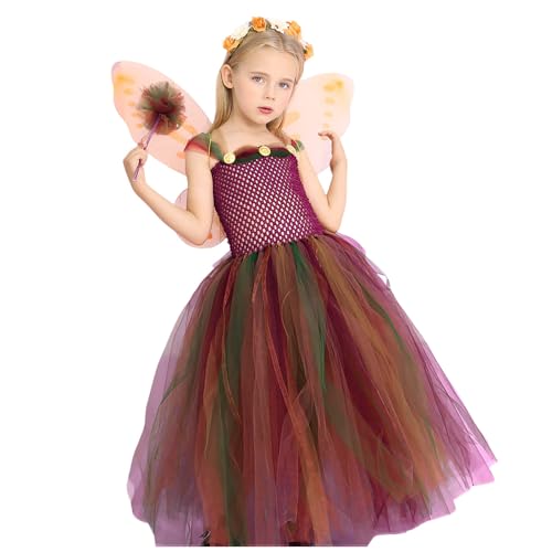Vestido Niña 12 Años,Vestido de Tutú con Varita Mágica para Niñas Conjunto de Disfraces Elegante para Ocasiones
