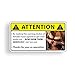 Attention Show Boobs Female Caution Warning Decal Sticker