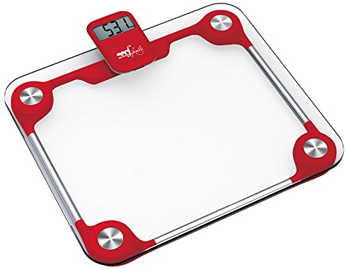 Melchioni Family 118230015 Glass Bilancia Pesapersone, Rosso