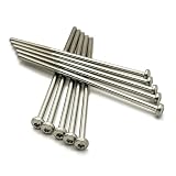 10-24 x 4.5” Torx T25 Pan Head Machine Screws – 316 Stainless Steel, Partially Threaded 1.5”, Star Drive Fasteners, 10 Pack