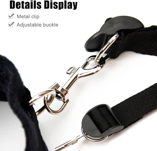 Bed Ties Restraints Sex King Bed for Adult Couples Soft Nylon Handcuff Bed Restraints System Bandage Straps for Bed Sex Chain with Wrist and Ankle Cuff Women Submissive Kit Women's Hoodies k5
