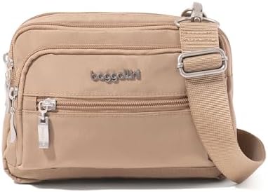Baggallini Triple Zip Small Crossbody Bag